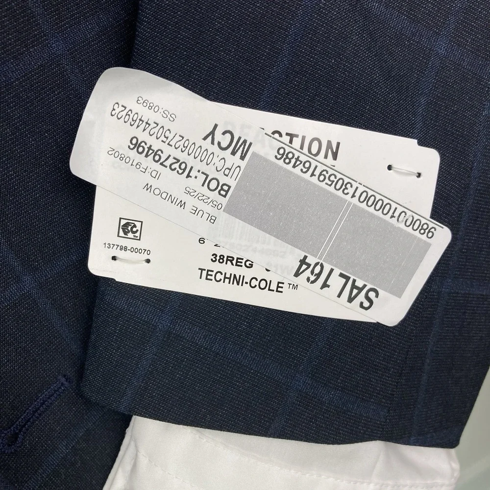 Kenneth Cole Reaction Slim-Fit‎ Stretch Suit Separate Jacket Size 38R E081212